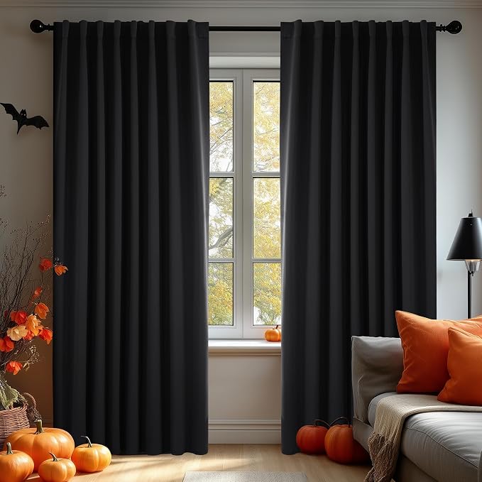 Deconovo Blackout Curtains, Thermal Insulated, W70 x L108 2 Panels, Back Tab by Deconovo