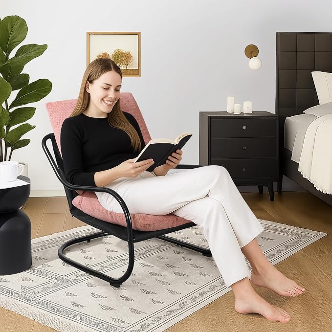 Peace nest Modern Accent Chair, Soft Upholstered Armchair - Image 4