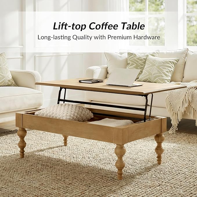 HULALA HOME Coffee Table Lift Top - Image 3