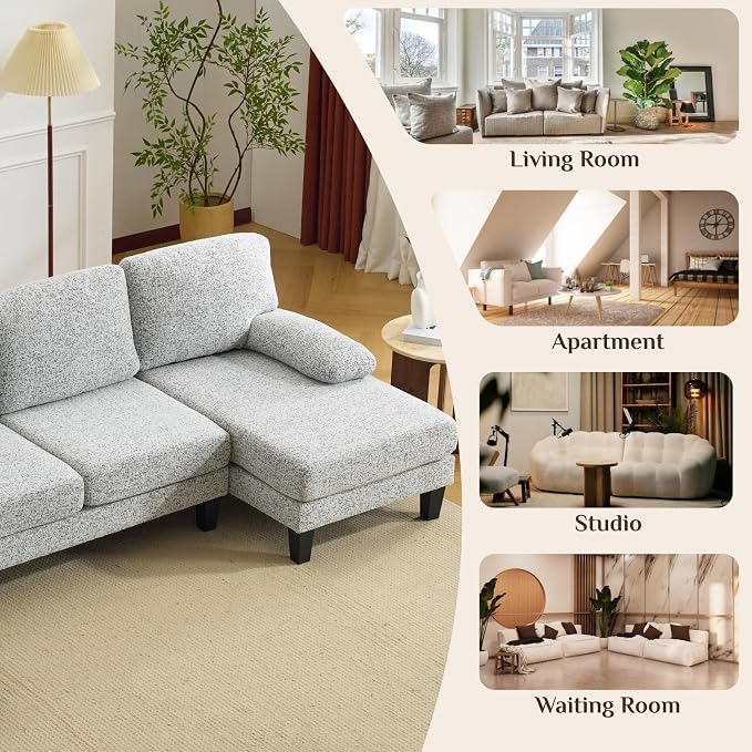 Karl home 110" U-Shape Sectional Couches - Image 4