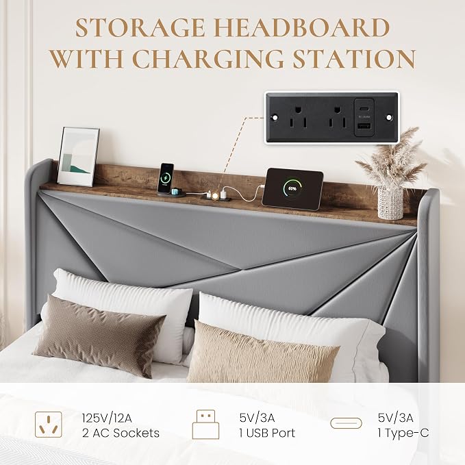 SHA CERLIN Queen Bed Frame - Image 4