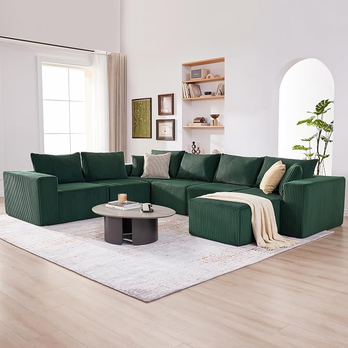 U-Shaped Boneless Couch, Cloud Couch Sectional, Modular Sofa - Image 6