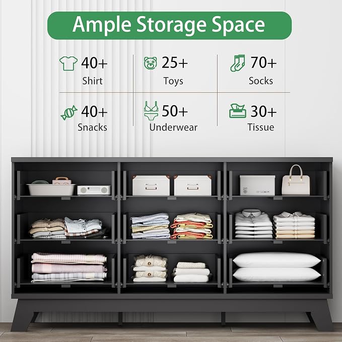 Xixini Fluted Dresser for Bedroom - Image 3