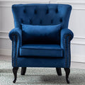 Mid Century Modern Accent Chair Upholstered Armchair Comfy Velvet Fabric Single by Janoray