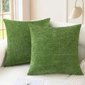 CaliTime Throw Pillow Covers Decorative 20 X 20 Inches Pack of 2 Cozy Chenille by CaliTime
