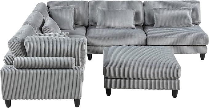 Lexicon 120 Inch Modular Sectional Sofa - Image 9