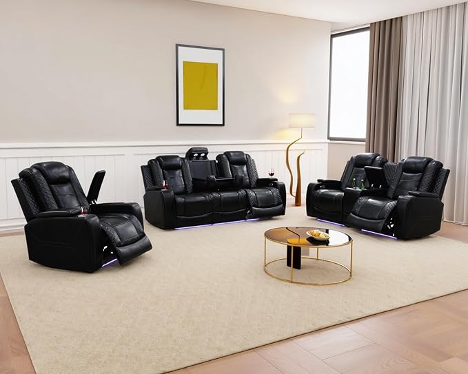Leather Power Recliner Sofa Set by PonlivingFurniture