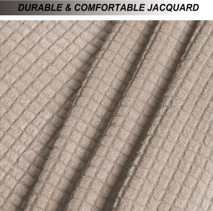 NeColorLife Stretch Ottoman Cover Square Soft Knitted Jacquard Washable Thick - Image 3