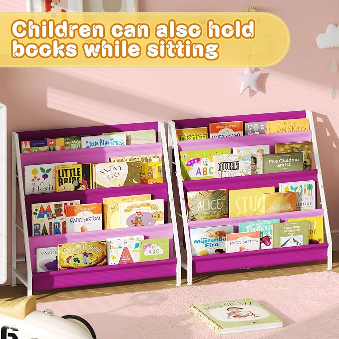 Aokitsink Kids Bookshelf for Kids Rooms, 4-Tier Montessori Bookshelf, Nursery - Image 5