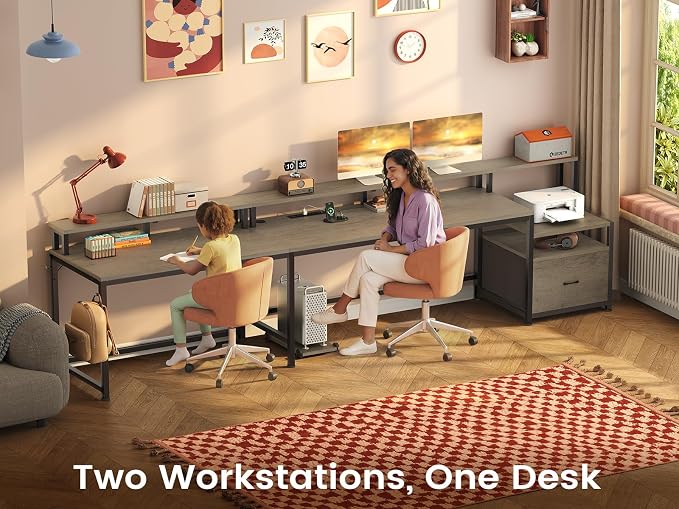 SEDETA 66" L Shaped Desk with Power Outlet, Reversible Home Office Computer - Image 6