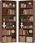 IRONCK Bookshelves and Bookcases Set of 2 Floor Standing 6 Tiers Display by IRONCK