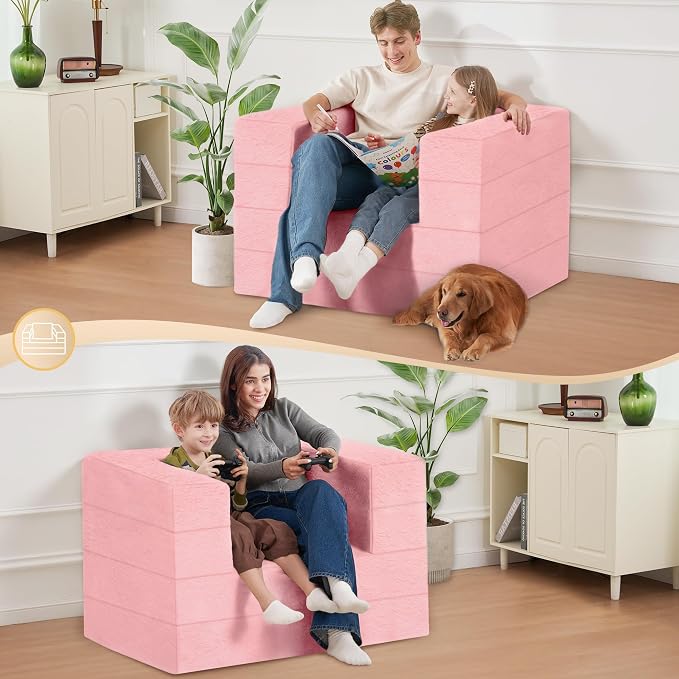 Futon Sofa Bed with Pillow, 3-in-1 Sleeper Sofa Bed with Removable Cover - Image 4