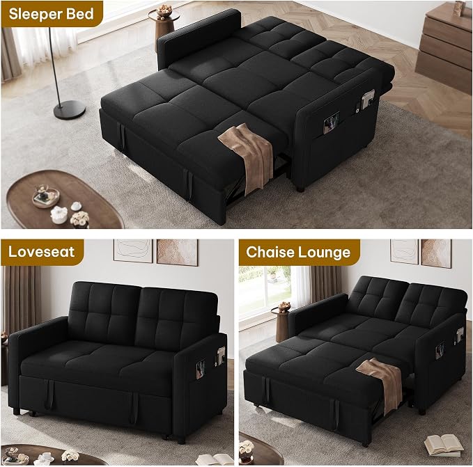 DWVO 55" Convertible Sofa Bed, 3-in-1 Sleeper Sofa - Image 8