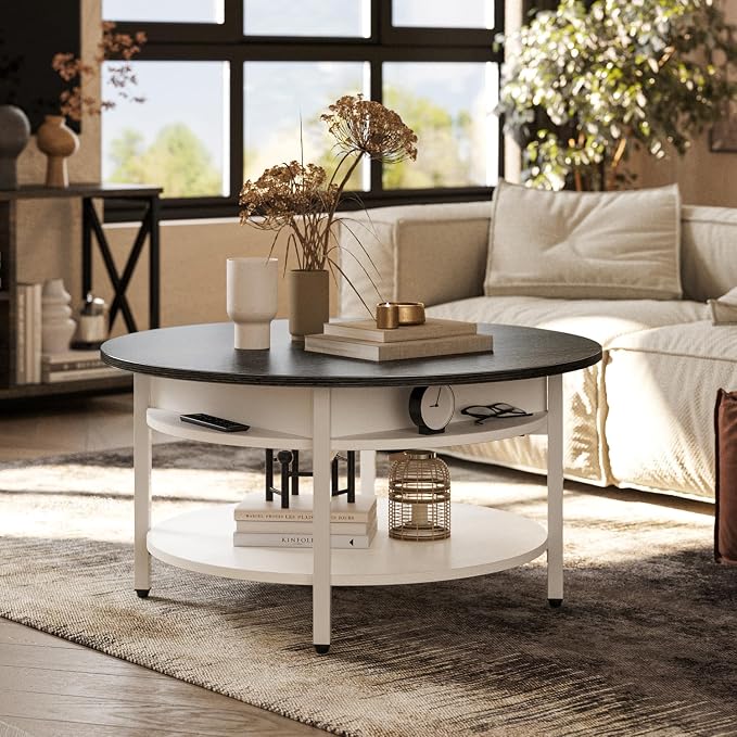 FABATO Round Lift Top Coffee Table - Image 4