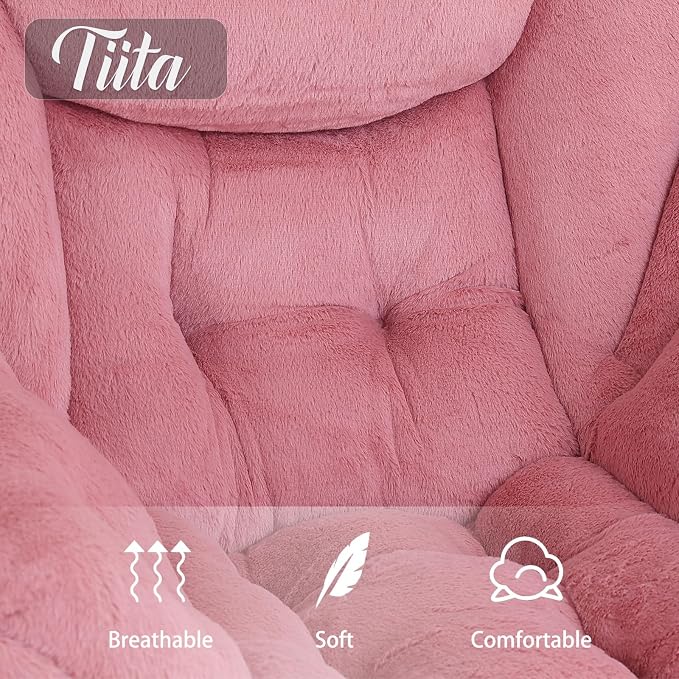 Tiita Lazy Chair with Ottoman, Comfy Leisure Sofa Reading Chair with Footrest - Image 3