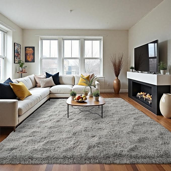 LOCHAS Ultra Soft Indoor Modern Area Rugs Fluffy Living Room Carpets - Image 4