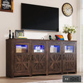 74" Large LED Farmhouse TV Stand by chartustriable
