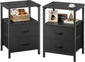 Huuger Night Stand Set of 2, Nightstand by Huuger