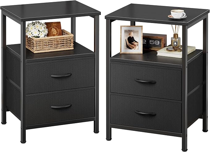 Huuger Night Stand Set of 2, Nightstand by Huuger