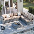 SUNLEI 7pcs Patio Conversation Sets Outdoor Furniture Sets, High Back by SUNLEI
