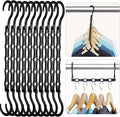 HOUSE DAY Black Magic Space Saving Hangers 10 Pack, Premium Smart Hanger Hooks by HOUSEDAY