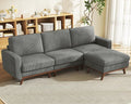 Vesgantti 97" Modular Sectional Sofa Dark Gray, L-Shaped Couch by Vesgantti