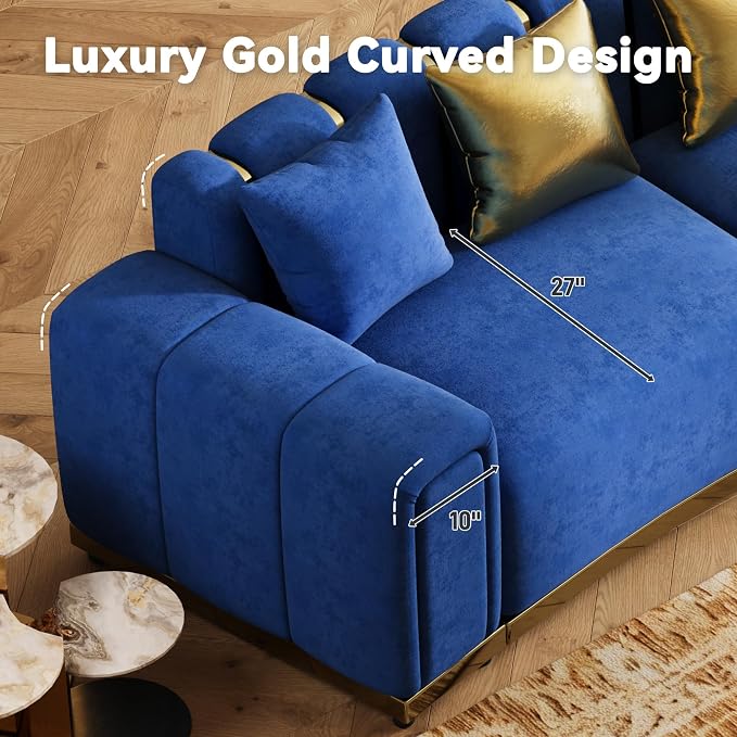 Oversized Velvet Chesterfield Couch - Image 7