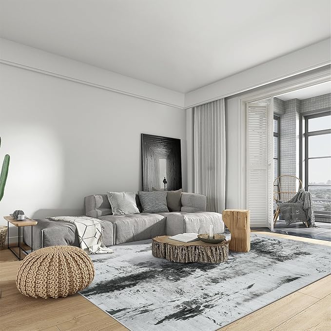 8x10 Area Rugs Washable Rug: Modern Abstract Living Room Rug Soft Anti-Skid - Image 3