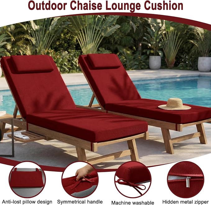 Outdoor Lounge Chair mat, 72 inches x 21 inches, Waterproof Chaise Lounge - Image 5