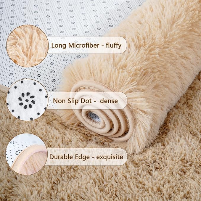 Chicrug Soft Runner Rugs for Bedroom Living Room Plush Fluffy Rug 3x8 Feet - Image 6