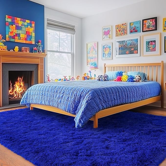 Rugs for Living Room 8x10, Soft Shaggy Modern Shag Area Rug for Bedroom - Image 3