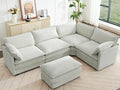 ROWHY 113'' Sectional Cloud Couch, 5 Seater Modular Corner L Shape Sofa Big by ROWHY