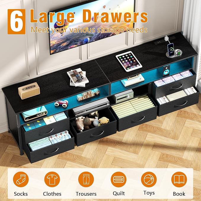 Furologee 63 Inch Entertainment Center Dresser - Image 5