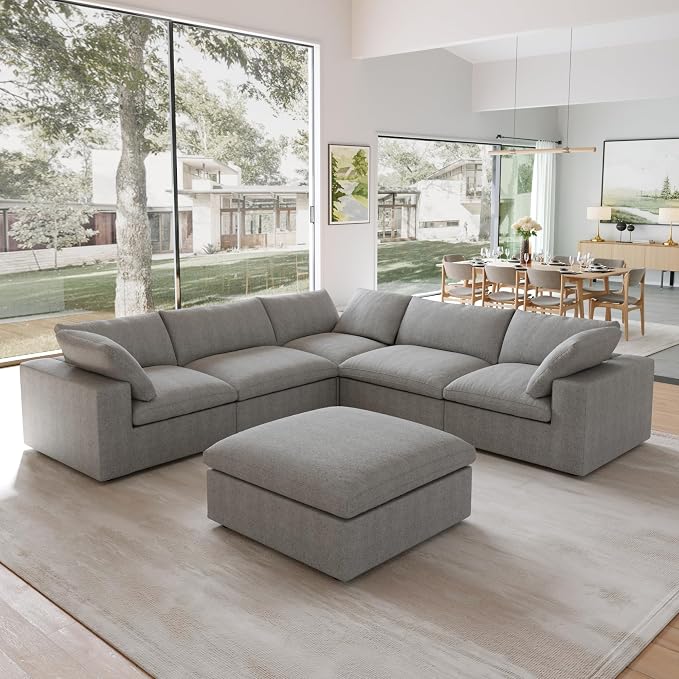 JACH V Shape Couches Sectional for Living Room, Modular Convertible Sofa Couch - Image 8
