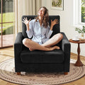 Kidirect 35.5in Corduroy Couch Accent Chair, Tool-Free Setup Living Room Sofa by Kidirect