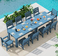 SERWALL HDPE Dining Set for 10 – 2 Tables, 8 Armless + 2 Armchairs. Includes 10 by SERWALL