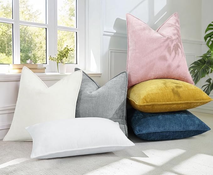 decorUhome Summer Couch Euro Sham Throw Pillow Covers 26x26 Set of 2, - Image 6