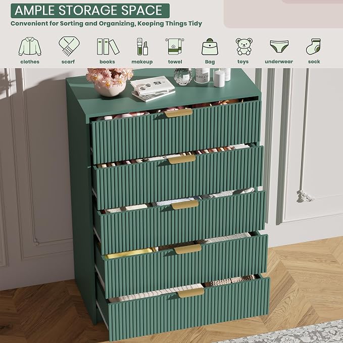 Garvee 5 Drawer Dresser for Bedroom - Image 7