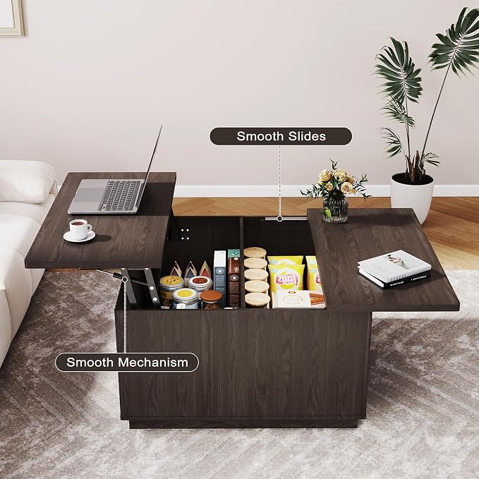 2-Piece Fluted Living Room Set Includes 31.5" Fluted Lift Top Coffee Table - Image 6