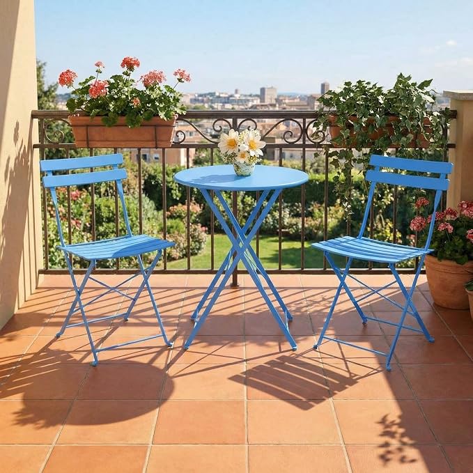 GarveeLife Outdoor Metal Bistro Set, 3-Piece Patio Furniture Set - Image 5