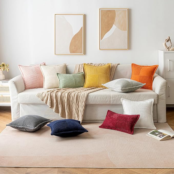 MIULEE Orange Decorative Throw Pillow Covers - Image 5