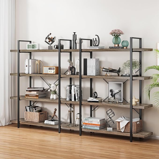 OtterOasis Heavy Duty 4-Tier Industrial Bookcase, 120lbs Shelf Capacity - Image 8