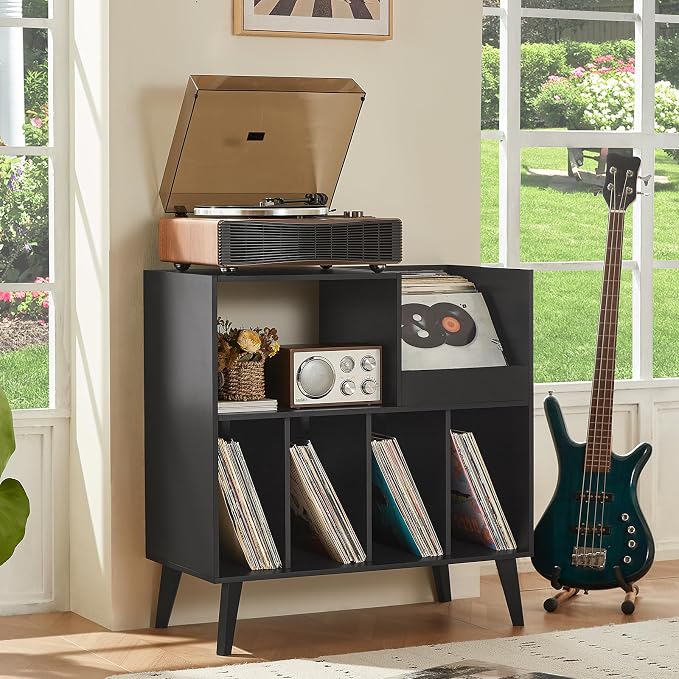 LELELINKY Large Record Player Stand, Turntable Stand - Image 4