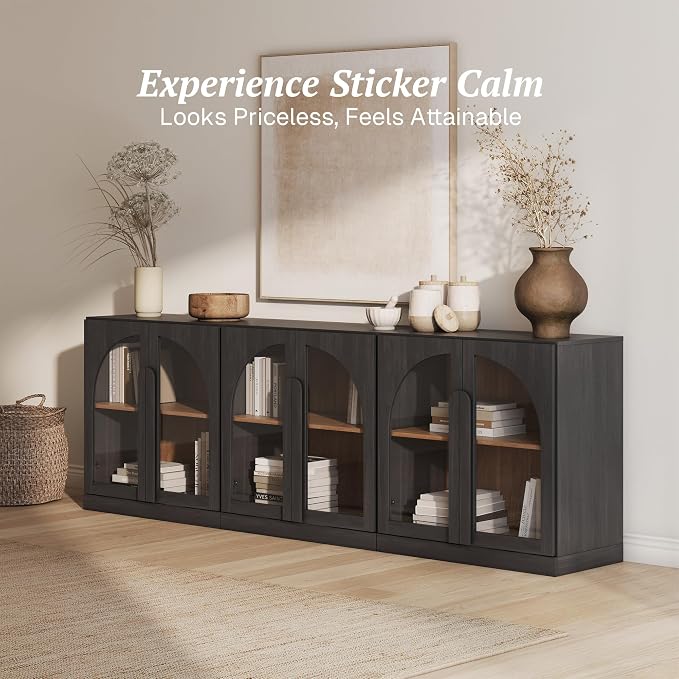 BELLEZE Bijou Set of 3 Modular Sideboard Cabinets - Image 4