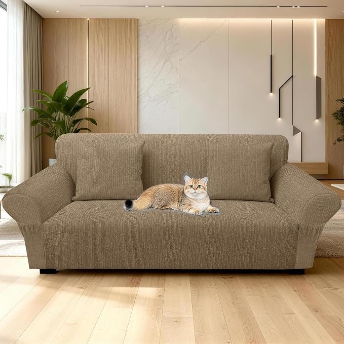 Loveseat Slipcover with 2 Pillow Cover - Image 7