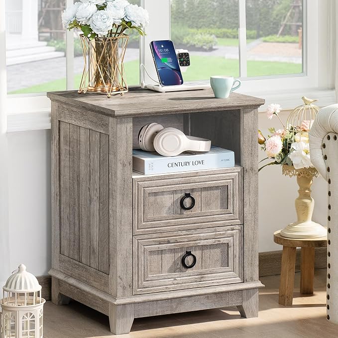 Joaxswe 18" Farmhouse Night Stands Set of 2 - Image 9