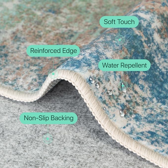 BEIMO Area Rugs 4x6 for Living Room Bedroom, Modern Abstract Machine Washable - Image 7