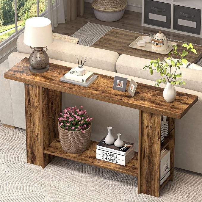 FOLUBAN Console Table for Entryway, Farmhouse Sofa Table - Image 3
