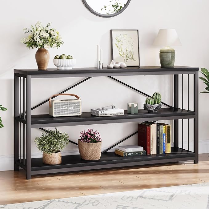 LVB Black Console Table, Modern Entryway Table - Image 3