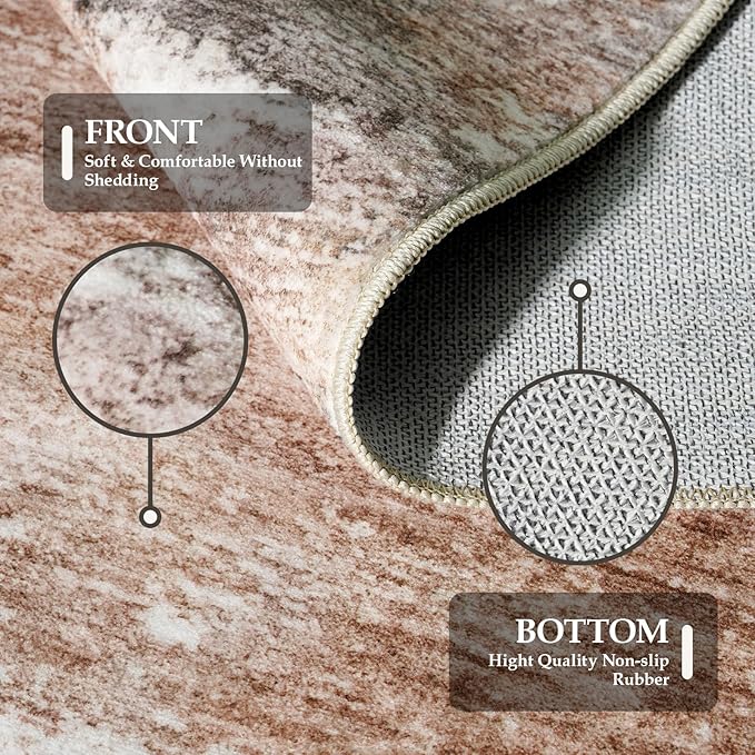 3x7 Washable Kitchen Runner Rug: Modern Abstract Runners - Image 5